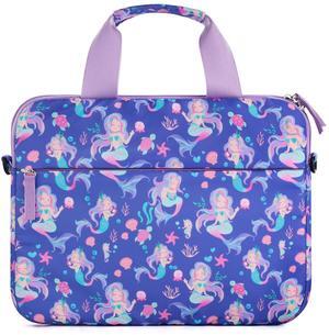 Foxstory Kids Tablet Case for Girls, Kids Tablet Bag Sleeve for Fire HD 10, HD 8, 7 Kindle - Mermaid Purple