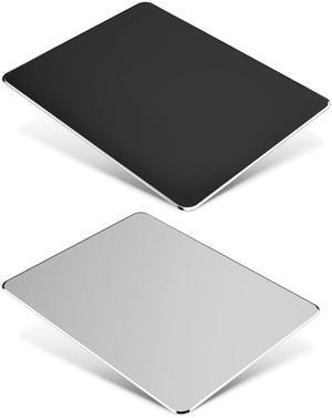 Metal Aluminum Mouse Pad, Office and Gaming Thin Hard Mouse Mat Double Sided Waterproof Fast and Accurate Control Mousepad for Laptop, Computer and PC,9.45 X 7.87 Inch,Black