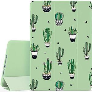 JOYLAND Cactus Plants Pad Case Cover for iPad 7th Generation Green Case Lovely Cacti Anti-Scratch Shockproof Lightweight Smart Trifold Stand Cover Soft Cover for iPad 10.2"(2019)