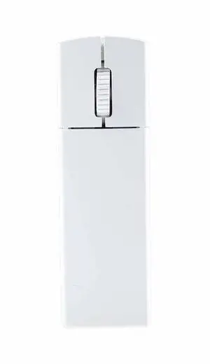 Justdfine Wireless Mini Rechargeable Travel Mouse, 2.4G Ultra Slim Portable Computer Mouse with Receiver Storage for Laptop/PC/Mac - White