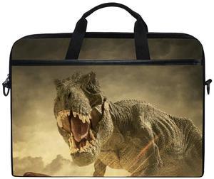 MRMIAN Tyrannosaurus Dinosaur T-Rex Laptop Case Bag Sleeve Portable/Crossbody Messenger Briefcase Convertible w/Strap Pocket for MacBook Air/Pro Surface Dell ASUS hp Lenovo 15-15.4 inch