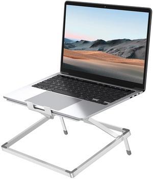 oumaga Laptop Stand for Desk, Height Adjustable Laptop Riser Aluminum Portable Laptop Holder, Holds All Laptops and Notebook up to 17.3 Inch, Silver