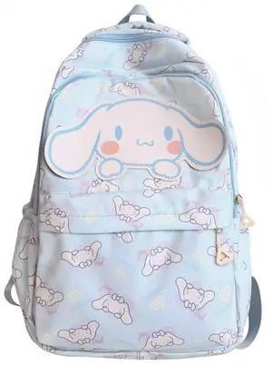 Roffatide Anime All Over Print Casual Backpack Laptop Backpack Travel Hiking Rucksack Blue