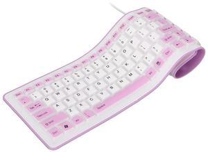 Sanpyl USB Wired Foldable Silicone Keyboard, 103 Keys, Mute Typing, Waterproof, PC Laptop
