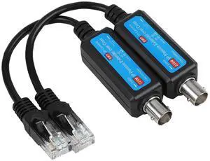 IP Network Receiver, IP Network Transmitter, 10/100Mbps 1CH Passive IP Network Coaxial Transmitter Receiver Extender for IP NVR Camera, 1Pair