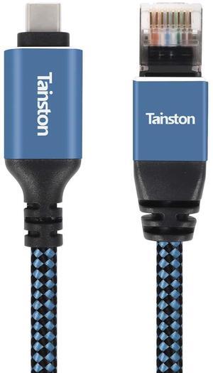 Tainston USB C to Ethernet Cable, 30Ft Type C to RJ45 Cable,USB C to Gigabit Ethernet Cable Compatible Thunderbolt 3/4,Directly Connected to Smartphone, Laptop, PC, Switch, Router, Modem and More