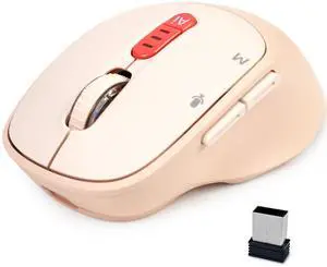 2025 AI Mouse, Bluetooth Wireless Mouse with Voice Input Search, Voice and Word Translation, Form Document Output, Code Generation, AI Writing, AI Drawing, Rechargeable, for Windows, macOS(Pink)