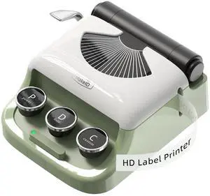 Makeid Q1 Label Maker Machine with Tape - Portable Bluetooth Label Makers for Home & Office Organization - Compatible with Apple iOS & Android - Clear Prints, Custom Templates & Fonts, Retro Design
