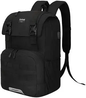 Travel Laptop Canvas Backpack Business Anti Theft Slim Durable with USB Charging Port, Water Resistant College School Computer Bag Gifts for Men & Women Fits 15.6 Inch Notebook