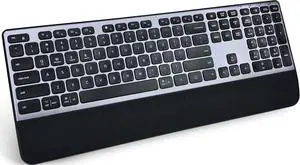CITLLA K9100 Wireless Bluetooth Keyboard, Full Size, Multi Devices Keyboard with Wrist Rest, 3-Level Backlit, Number Pad, Rechargeable Quiet for Computer, Laptop, iPad, MacBook, Office, Work.
