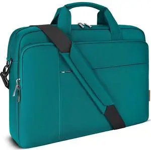 DOMISO 17.3 inch Laptop Bag Business Briefcase Water-resistant Notebook Messenger Shoulder Bag for 17.3" Macbook Pro 17/Dell/MSI GS73VR Stealth Pro/Lenovo IdeaPad/HP Envy,Turquoise