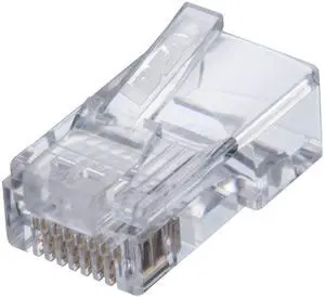 IDEAL INDUSTRIES INC. 85-372J 8P8C Single Piece Modular Plug, Feed-Thru Design RJ-45 Connector for CAT5e, Twisted Pair 100 MHz Cables, (100 Connectors, Jar)