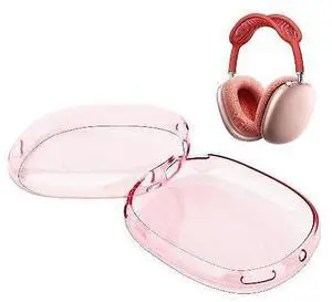 SaharaCase Hybrid Flex Cover Case for Apple AirPods Max [Rugged] Headphone Protection Antislip Grip Slim (Transparent Pink)