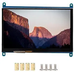 VBESTLIFE 7Inch Touchscreen Monitor for Ultra HD 1024x600 Portable Monitor for Display, Support for Raspbian/Ubuntu/Kodi/IOT