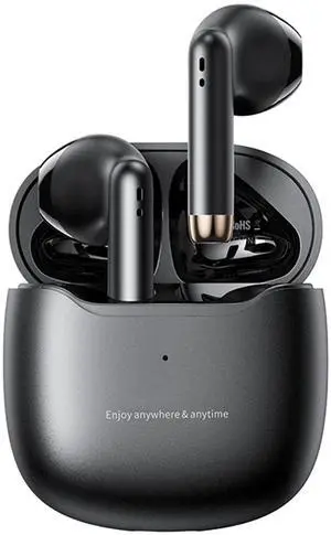 True Wireless Earbuds Bluetooth 5.3 with Microphone for Working Out Noise Canceling Blue Tooth Ear Buds Deep Bass TWS Wireless Earphones with Charging Case in Ear Headphone for iPhone Android Black