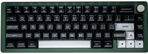REDQIN WOB Keycaps - 160 Keys Double Shot PBT Keycaps Minimalist Style SA Liked Profile White on Black Custom Set for Alice ISO ANSI 60, 75, 80, 95, 100% Mechanical Keyboard