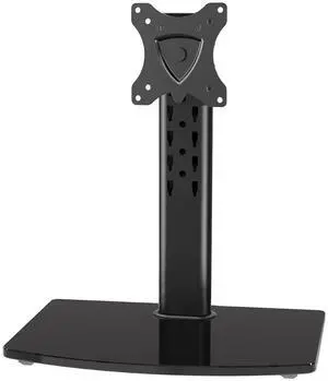 MOUNT PRO Single Monitor Stand Fits Max 32 inch Screen, Free-Standing Computer Desk Stand, Display Mount with Height Adjustable, Swivel, Tilt, Rotation, VESA Monitor Stand 100x100