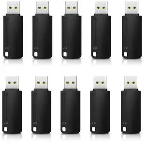 KEXIN 32GB Flash Drive Thumb Drive 10 Pack 32G USB Flash Drive Bulk Memory Stick with LED Indicator, Flash Drives Design in Snap Cap
