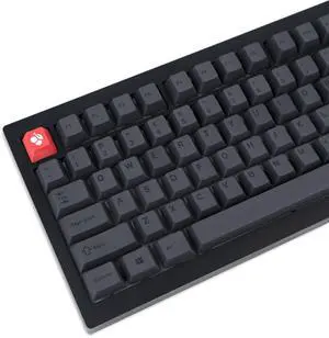 Gekucap 128-Key Dark Grey Keycaps, Cherrr Profile PBT Customized Keycaps Set, Dye Sublimation Black and Grey, Fit for Cherry Mx Switches Gaming Mechanical Keyboard