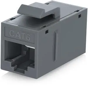 Everest 48-Pack RJ45 CAT6 Keystone Coupler - Female to Female - Cat6, Cat5e Compatible - Ethernet Coupler - Gray