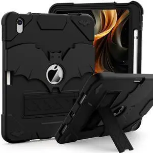 YIMIKOL Case for iPad 11 inch (A16) 2025/10th Generation Case Kids 10.9 inch 2022, Slim Heavy Duty Shockproof Rugged Protective Cover with Built-in Stand for iPad 11th/10th for Kids, Black