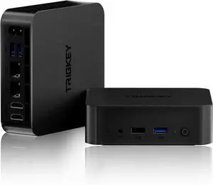 TRIGKEY Key N95 Mini PC, Intel Alder Lake N95 16G DDR4 500G SSD (4C/4T, Up to 3.4GHz), N95 Mini Computer Support W 11, Dual-Screen 4K Output, WiFi-5, BT5.0, 1000MB/S Ethernet