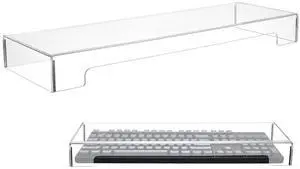 DOITOOL Acrylic Computer Keyboard Cover, Mechanical Keyboard Dust Cover Keyboard Protector Cat Keyboard Covers,Laptop Keyboard Dust Cover(18.6 x 5.9X 1.8inch)