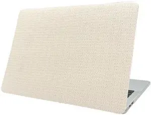 BaayCerrie Beige Woven Fabric Design for MacBook Air 15 inch Case Model A3114 A2941 2024 2023 M3 M2 Chip