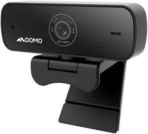 QOMO QWC 004 Full HD 1080p Webcam with Microphone, 180deg Rotatable, USB Plug and Play, Streaming Camera for PC/Mac/Laptop, Zoom/Skype/Facetime/Meetings