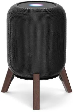 Wood Table Stand for HomePod 1 and Homepod 2 Speaker, Anti-Slip Wooden Desk Stand Compatible with Homepod 1st & 2nd Desktop Tripod Stand Holder, Black