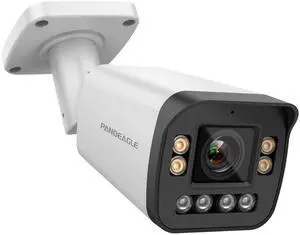 PANOEAGLE 8MP Full Color Varifocal PoE IP Camera, 5X Optical Zoom Bullet Camera Outdoor with 2.7~13.5mm Lens,Smart Dual Light Night Vision,Human/Vehicle Detection,2 Way Talk,SD Card Slot (256GB),IP67
