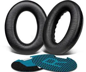 SoloWIT Lambskin Earpads Cushions for Bose Headphones, Replacement Ear Pads for Bose QuietComfort 15 QC15 QC25 QC2 QC35/Ae2 Ae2i Ae2w/SoundTrue & SoundLink Around-Ear Series - Brilliant Black