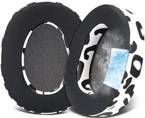 SOULWIT Replacement Earpads Cushions for Sony WH-H900N (h.Ear on 2 Wireless) & MDR 100ABN (h.Ear on Wireless) Noise Canceling Over-Ear Headphones, Ear Pads with Noise Isolation Foam - Snow Leopard