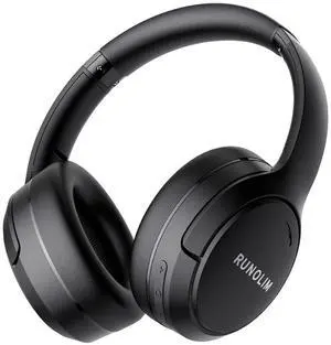RUNOLIM Hybrid Active Noise Cancelling Headphones, Wireless Over Ear Bluetooth Headphones with Microphone, 70H Playtime, Foldable Headphone with HiFi Audio, Deep Bass for Home Travel Office