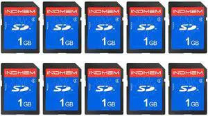 INDMEM SD Card 1GB, 10 Packs Class 4 1GB Flash Memory Card MLC Standard Secure Digital Cards Camera Card