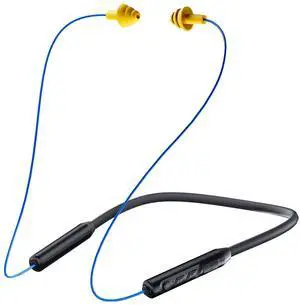 MIPEACE Bluetooth Earplug Headphones, Neckband Wireless Earbuds earplugs-29db Noise Reduction isolating in-Ear earplug Earphones and Controls,IPX5 sweatproof,19+Hour Battery(Blue)