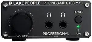 Lake People G103-S MK II Cinch Stereo Headphone Amplifier for Recording and Livesound