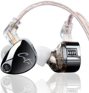 KZ Castor in Ear Monitor Headphones, HiFi Improved Bass Earphone Sound Tunable Noise Isolating IEMs, Dual-Dynamic Driver Wired Earbuds, 2PIN-C Detachable Cable for Singers Musicians
