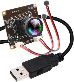 IFWATER 30fps USB Camera 1944P High Speed USB Camera Module with Dual Microphone 120Degree No Distortion Lens Security Industrial Camera Lightburn Camera for Education Medical Teaching Live Streaming