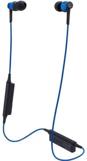 Audio-Technica ATH-CKR35BTBL Sound Reality tooth Wireless in-Ear Headphones with in-Line Mic & Control, Blue