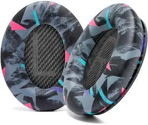 WC Wicked Cushions Upgraded Replacement Ear Pads for Bose QC35 & QC35ii (QuietComfort 35) Headphones & More - Softer Leather, Luxurious Memory Foam, Added Thickness, Extra Durability | 90's Black