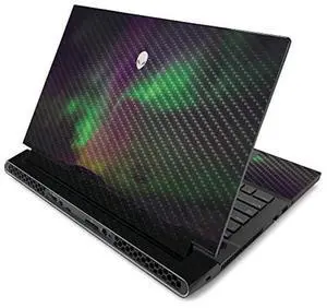 MightySkins Carbon Fiber Skin For Alienware m17 R2 (2019) - Aurora Borealis | Protective, Durable Textured Carbon Fiber Finish | Easy To Apply, Remove, and Change Styles | Made in the USA (CF-ALWM17R2