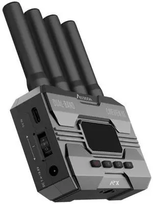 ACCSOON CineView HE Wireless Video Transmission Receiver 2.4-5Ghz Dual Channel Wireless HDMI Transmitter UVC Out for Live Streaming 1080p 60fps <=0.06 Latency 1200ft Range(only Receiver)