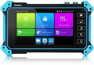 Henkion CCTV Tester,4K 12MP IP Camera Tester IPC Test 8MP TVI/CVI/AHD/SDI/CVBS Coaxial Camera Test 5.4 inch IPS Touch Screen, Cable Test,Network Tool,Support POE,WiFi,HD Input VGA