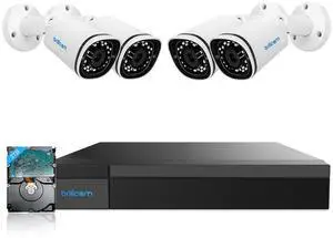 Brillcam PoE Security Camera System, 8CH 5MP NVR, Complete Surveillance Systems, Home Security Camera System, Wired Security Camera System, with 2TB HDD, 4Pcs 5MP PoE Cameras, Motion Detection