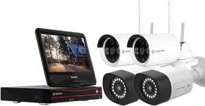 8CH AI-Powered NVR w/ 10.1 inch Monitor kit (2X 3MP AI-Powered Cameras + 2X Floodlight Audio Siren Cameras)