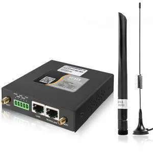 4G VPN Router, Industrial 4G LTE Router Yeacomm YF325 WiFi Modem Unlocked with Dual Sim Card Slot, RS232, External Antenna Cellular Modem in North/South America, NOT for Verizon