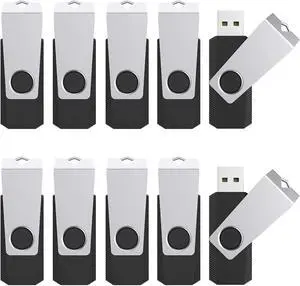 TOPESEL 100PCS 4GB Flash Drive Bulk Pack, USB 2.0 Flash Drives, Memory Stick, Thumb Drives (4G, 100 Pack, Black)