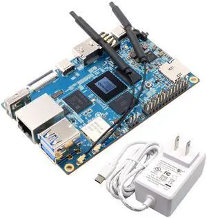 Orange Pi 5B 16GB Rockchip RK3588S with 256GB eMMC 8 Core 64 Bit WiFi6,BT5.0 Single Board Computer, 2.4GHz Frequency Open Source Board Run Orange Pi OS,Android,Debian(Pi 5B 16G256G+5V4A TypeC Supply)