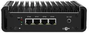HKUXZR Firewall Appliance Mini PC, Intel Celeron J4125 Quad Core 4xIntel I226 2.5G Ethernet VPN Router PC AES-NI HDMI DP Barebone 8G/16G Ram(DDR4) 128G/256/512G/1TB mSATA (No Ram No SSD)